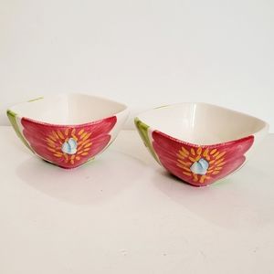 2 handpainted bowls